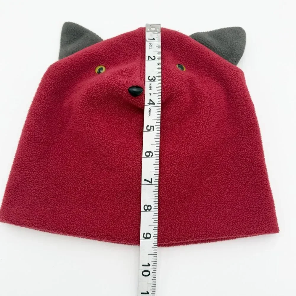 The Mouse Works Red Fox Fleece Beanie Hat - One Size Fits Most OSFM